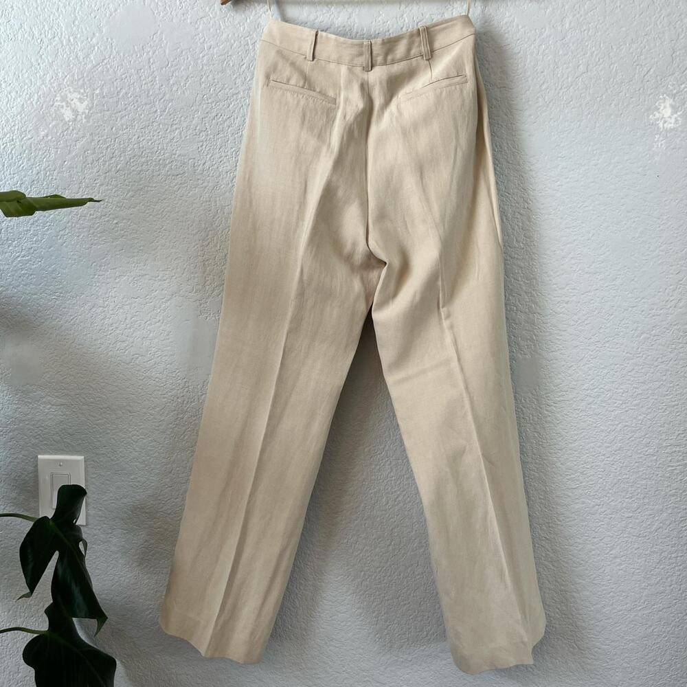 Ralph Lauren Cream Linen/Silk Pants - Picture 4 of 8